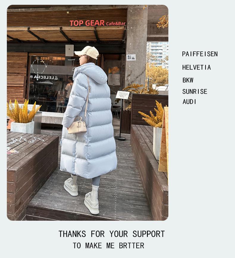 2024 New Women's Mid-Length Thick Down Jacket - Winter Over-the-Knee Warm Outerwear, Versatile and Simple Design