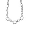 Necklace - LUXENTER - Danli - Rhodium Finish - Metal - Grey
