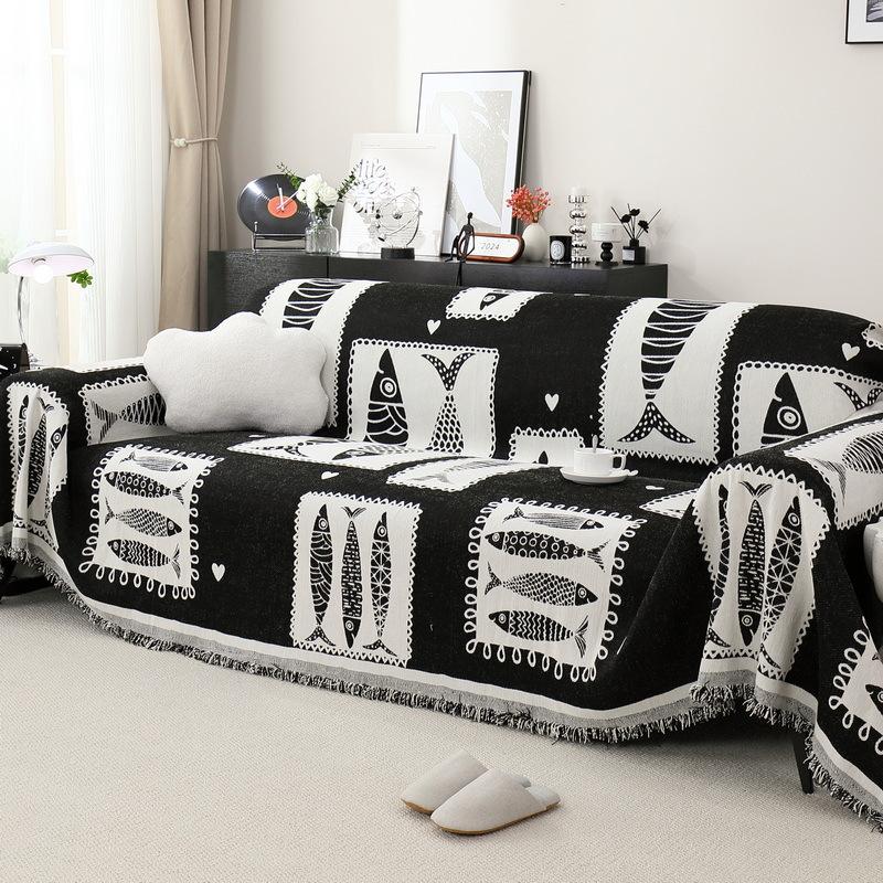 INS Style Sofa Towel Four Seasons Universal Simple Anti-Scratching Sofa Cover Cloth Full Covered Sofa Cover Dustproof Sofa Cover