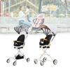 Ultra Stroller Kids Lightweight Foldable Convertible Seat One Button Rotation