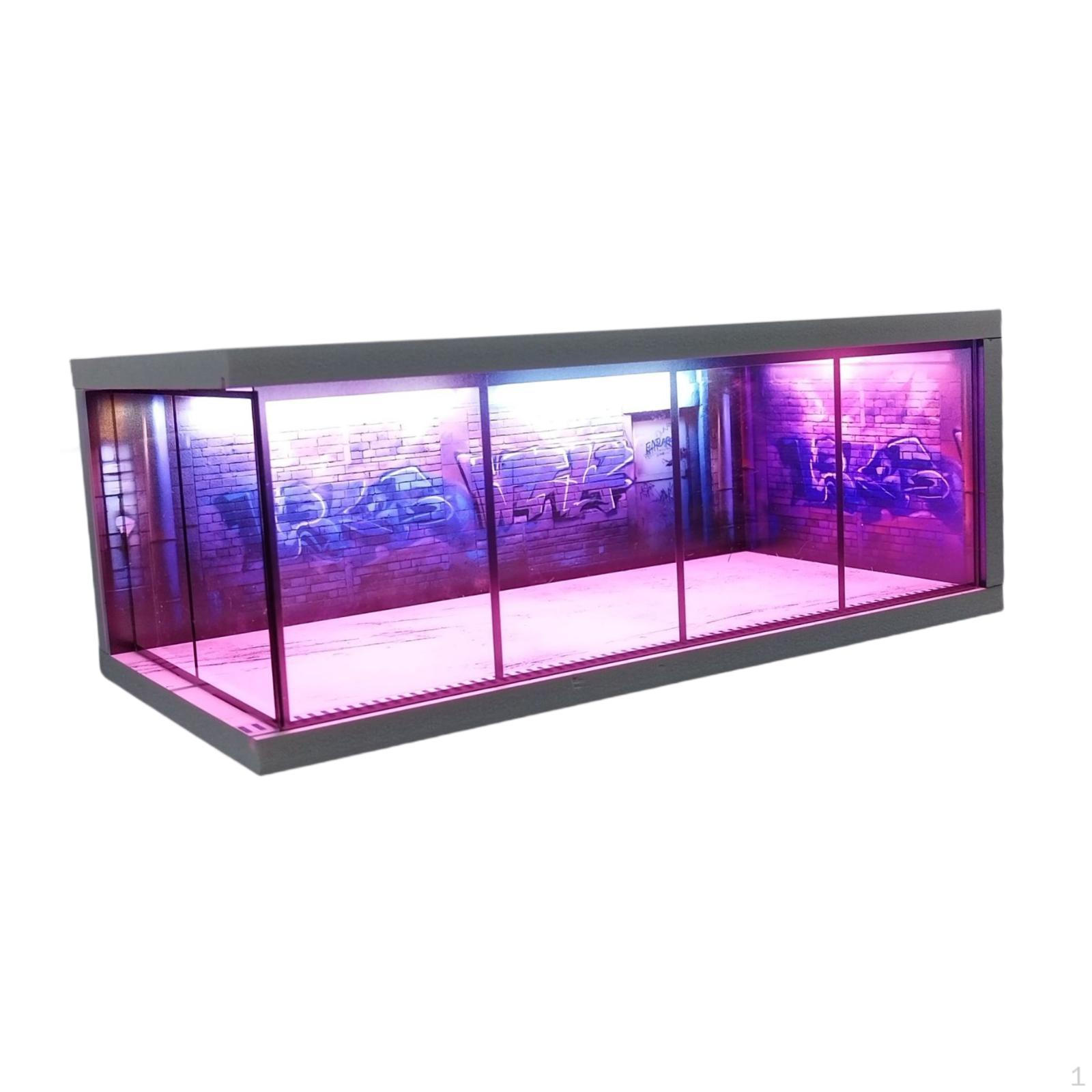 

1 шт. Мини-модель Парковка 1/64 Масштаб Литой кейс для автомобиля Симуляция Гараж Дисплей Акрил B