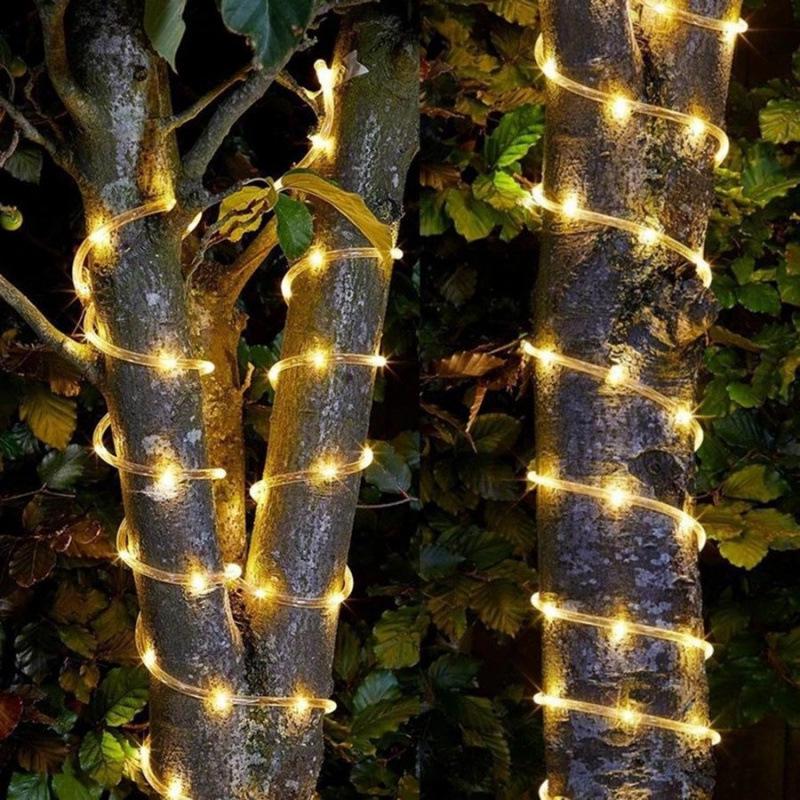 LED Solar Tube Lights: Outdoor Waterproof String & Decorative Holiday Lights for Camping & Atmosphere