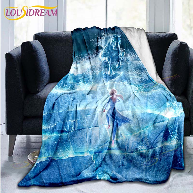 Frozen patroon plaid Deken Bank Quilt Overtrek Reis Beddengoed Outlet Plaid Deken Flanellen Deken Sprei