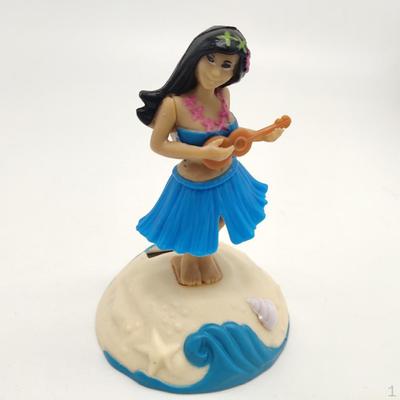Grass Skirt Girl Figure Solar Swing Toy Bobblehead Dashboard Accessories