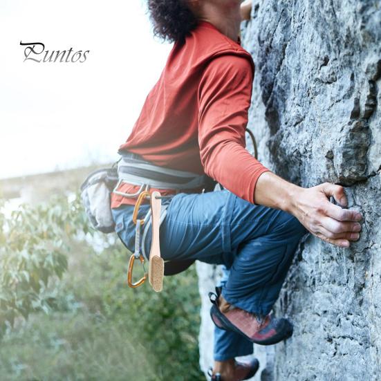 Climbing Equipment Accessory 2-In-1 Rock Brush Soft Bristle Bouldering with Beech Wood Pocket-friendly Handle Callus Remover Eco-Friendly Boar