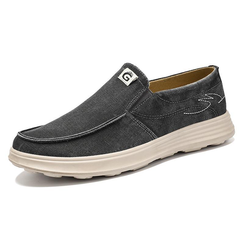 Shoes men's shoes new canvas shoes one-pedal casual shoes breathable dad shoes old Beijing cloth shoes