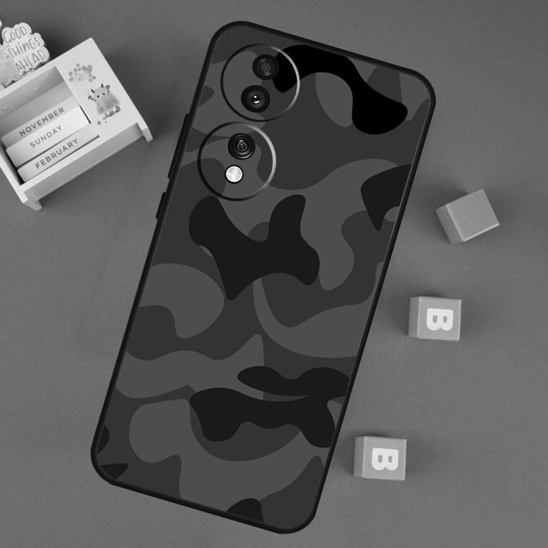 Black Night Camo Camouflage Case For Honor 200 400 Pro 50 70 90 Lite X9a X9b X9c X9d X8b X8c Win Magic 5 6 7 8 Pro Cover