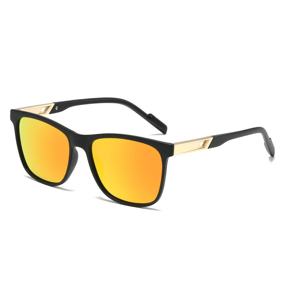 Square Polarized Sunglasses, Simple Personality Sports Glasses With Zinc Alloy Accessories