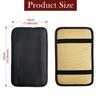 Black Leather Armrest Cushion Cover Center Console Box Mat Car Protector Pad