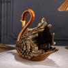 European Retro Swan Creative Artwork Ornaments Valentine's Day Gift Desk Decoration Swan Resin Sculpture Home Decor Accessories