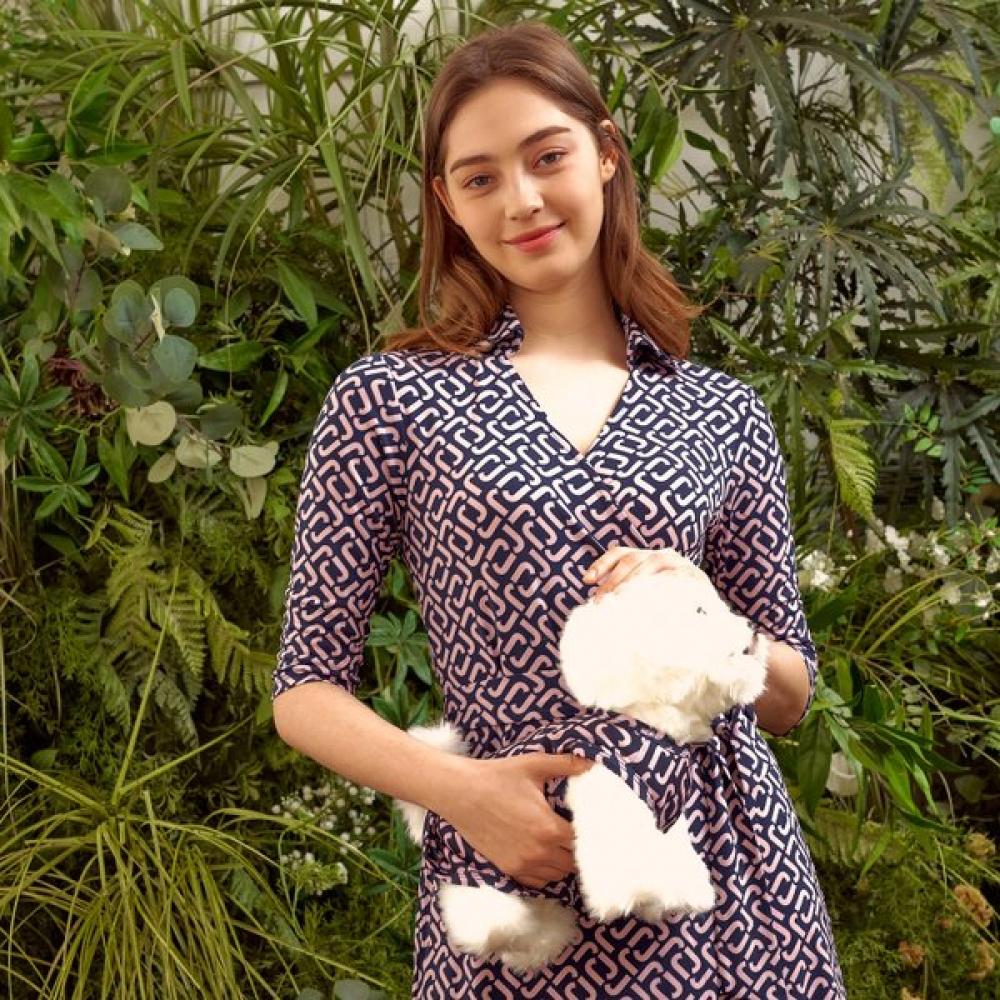 Lipbbam Creora Derosy Cara 3 4 Sleeve Long Wrap Dress Ldm11lj01