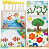 Kids Arts For Acrylic For Painting, 90Pcs Round Sponge Brush Set-4 Sizes Foam Paint Brushes Stencil For Painting