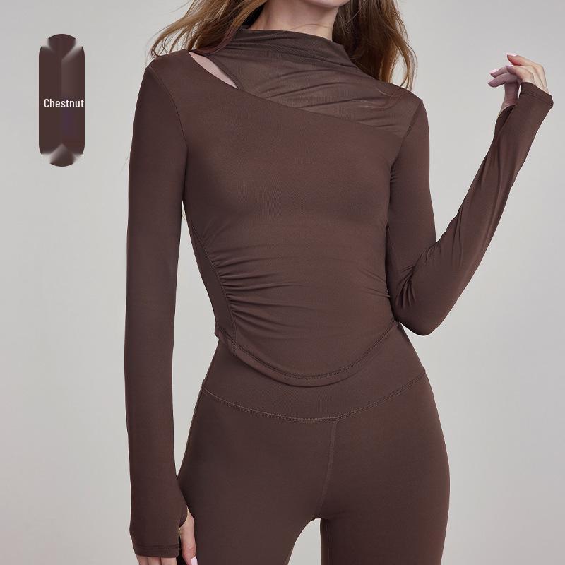 

Женский дышащий сетчатый топ для йоги с длинным рукавом Extra Large