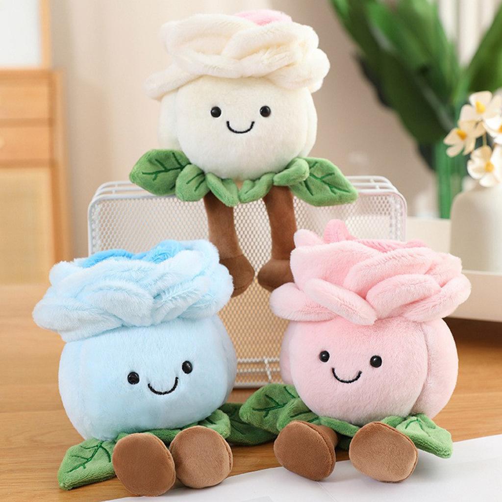 Simulated  Tree Potted Doll Dracaena Sanderiana Doll Plush Toy Creative  Green Plant Ornaments,1pc