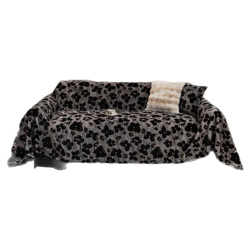 Luxurious Plush Winter-Style Thickened Leather Sofa Cover