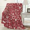 Bright red heart-shaped pattern Flannel printed blanket suitable for all seasons suitable for living room office sofa and travel