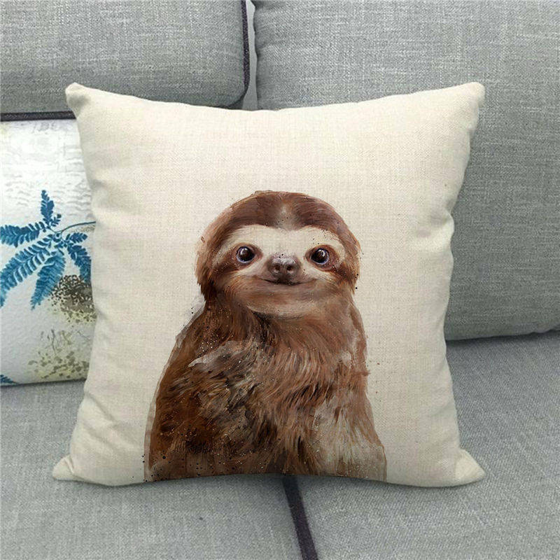 Cute Tiger Wild Animal Fierce Beast Digital Printing Short Plush Pillow Covers For Car Sofa Office Cushion Cover Home Goods