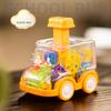 1/3Pcs Inertia Rebound Car Baby Toy Cartoon Press Gear Car Toy Lnertia Pull-back Transparent Car Birthday Gifts For Kids