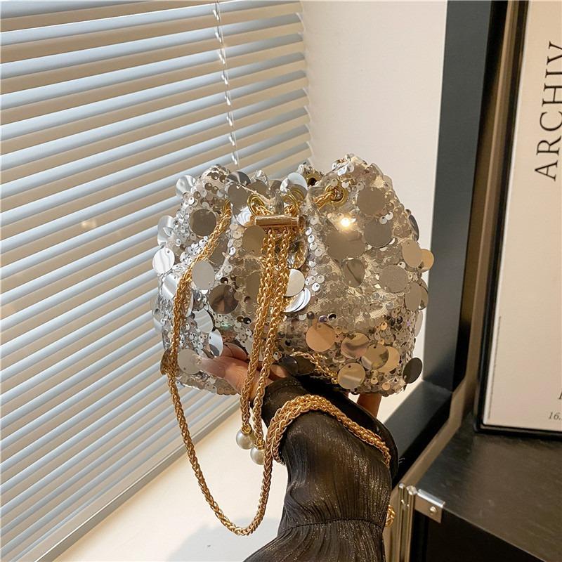 Today's popular bucket bag women's new fashion messenger bag women's chain shoulder bag women's