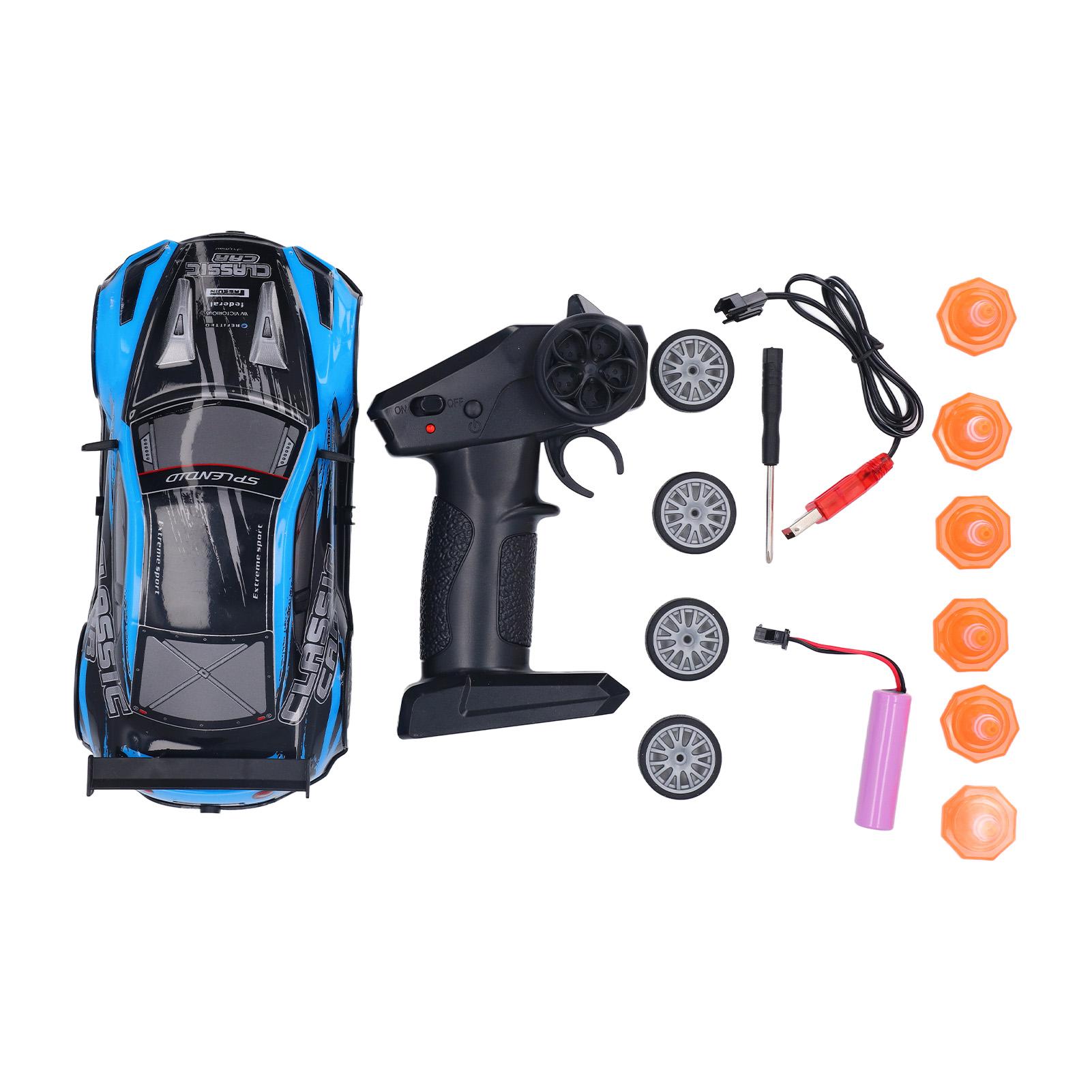 

Дети 4WD Drift Racing 2.4G беспроводной контроль перезаряжаемый экологически чистый светодиодный дрейфовый автомобиль игрушка для Bir Blue