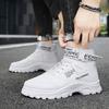 High Top Herrenstiefel Pu-Leder Sneakers Weiße Stiefeletten für trendige Schnallendekoration Sportschuhe 2025 Neue MBoard-Schuhe