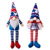 Festive Independence Day Gnome Figurine With Knitted Hat And Hanging Legs For Patriotic Celebrations