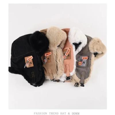 Winter Plush Bomber Hats for Women Men Imitation Faux Fur Russian Ushanka Cap Northeast Cap Unisex Warm Snow Bonnet Earflap Hats