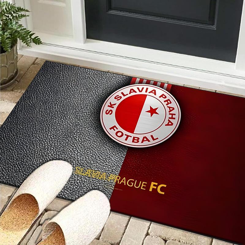 1PC rug Red And White Prague Football Carpet, Chair Rug,Area Rug for Office Bedroom living rooms bedroom, Doormat decor Christmas fan gifts