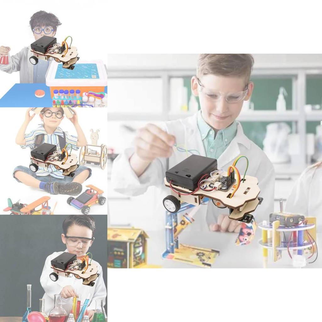 Kids Diy Tracing Car Educational Wooden Toy Set For Stem Science Learning Material