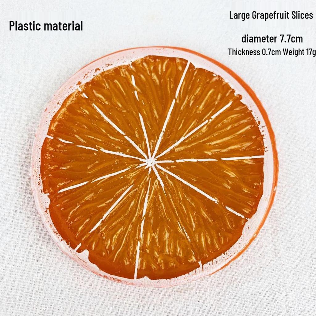 Simulation Fruit Models: Lemon, Orange, Strawberry, and Watermelon Slices for Decoration & Photography Props