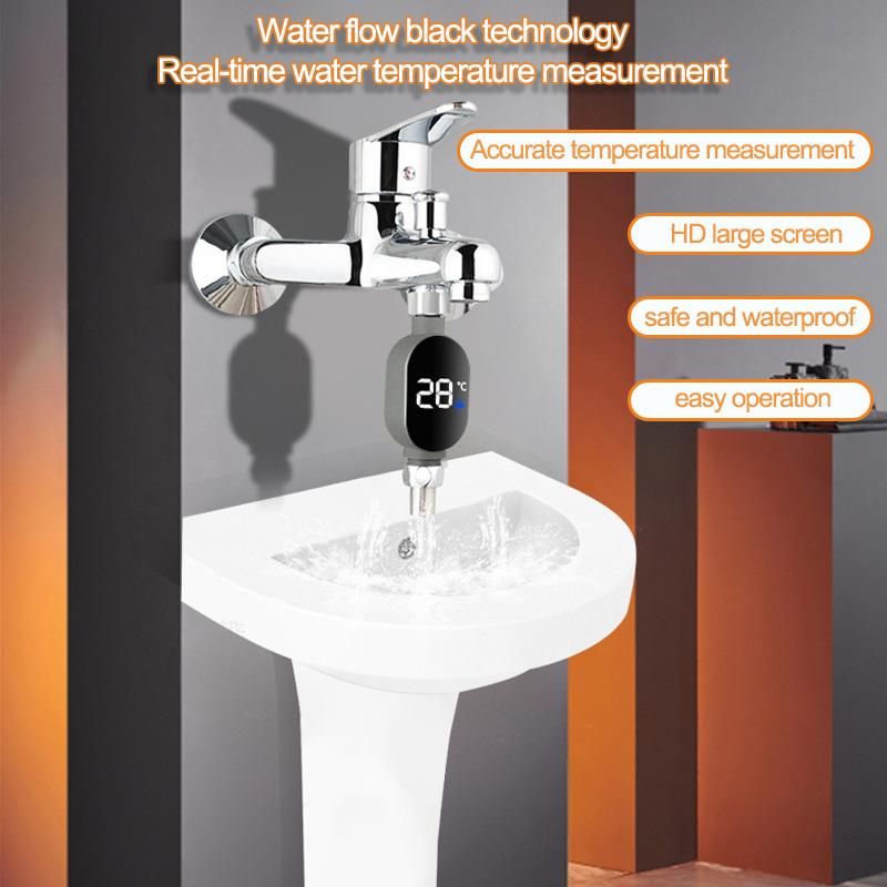 Uniwersalny termometr do wody pod prysznic, termostat do kąpieli dla niemowląt i dzieci, domowy wizualny LED-owy miernik temperatury na kran