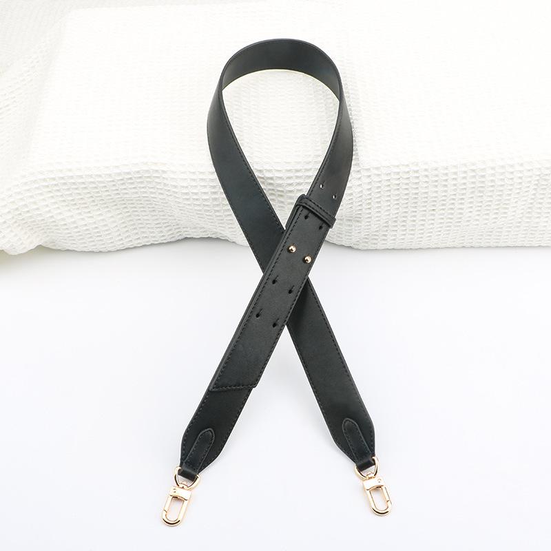 Justerbar Svart Konstläder Crossbody Bred Axelrem - Mångsidigt Ersättningstillbehör