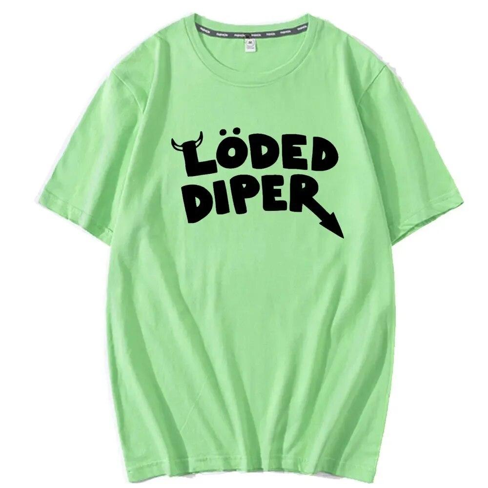 LODED DIPER DIARY OF A WIMP KID Tshirt Unisex Brand Teeshirt Unisex Summer Cotton T Shirt Short Sleeve Oversized Harajuku Unisex T-shirt Unisex