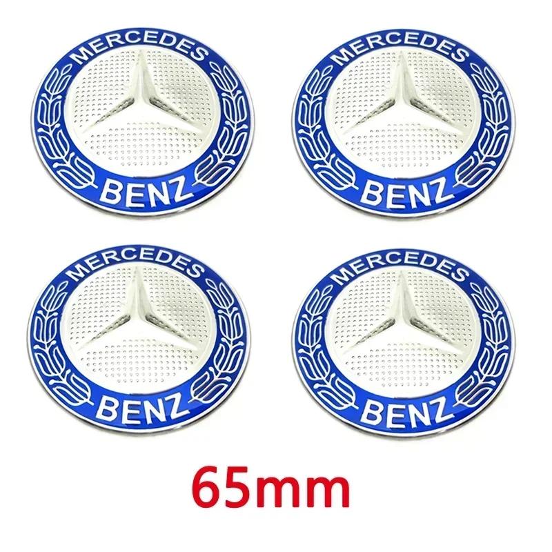 Autoaufkleber Heiß 2026 Neu Für Benz 4 Stück 65MM Auto Radnabenkappe Logo Aufkleber für MERCEDES BENZ AMG W203 W204 W205 W209 W213 W21