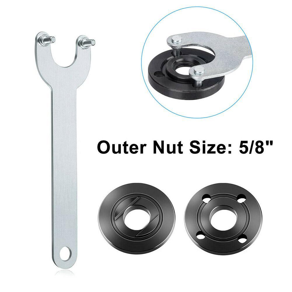 Lot De 2 Clés à écrou De Bride 5/8-11 - Compatibles Makita Milwaukee Dewalt, Pour Meuleuse