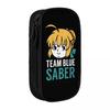 Fun Fate Stay Night Team Blue Saber Pencil Cases Pencil Pouch Pen for Girl Boy Big Capacity Bag School Supplies Gift Stationery