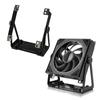 Adjustable Automotive Fan Mount Corrosion Resistant Metal Bracket 360 Degree Rotation Easy Installation Car Cooling Accessory