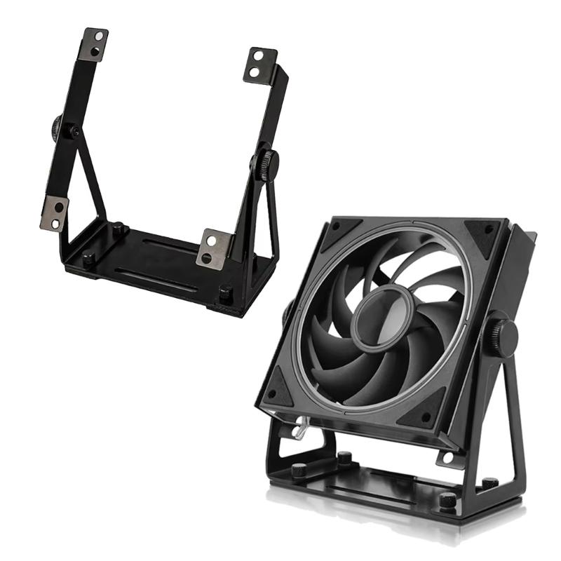 Adjustable Automotive Fan Mount Corrosion Resistant Metal Bracket 360 Degree Rotation Easy Installation Car Cooling Accessory