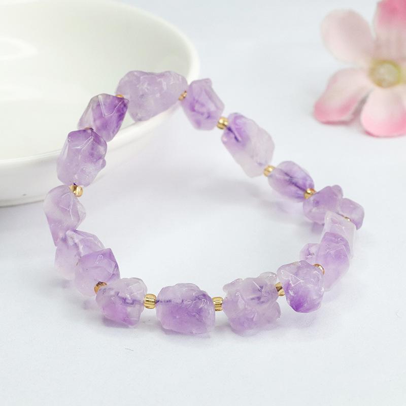 Juan Yu Amethyst Bracelet - Nine Purple Li Fire Hand String Gem Jewelry