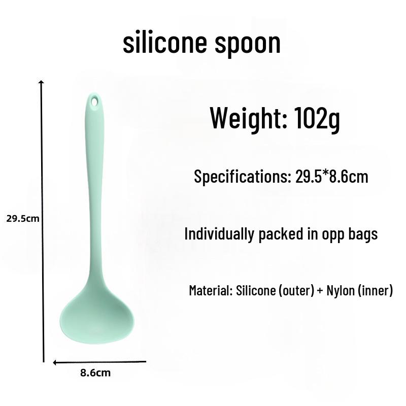In-Stock Large Silicone Soup Ladle and Spatula for Kitchen Use