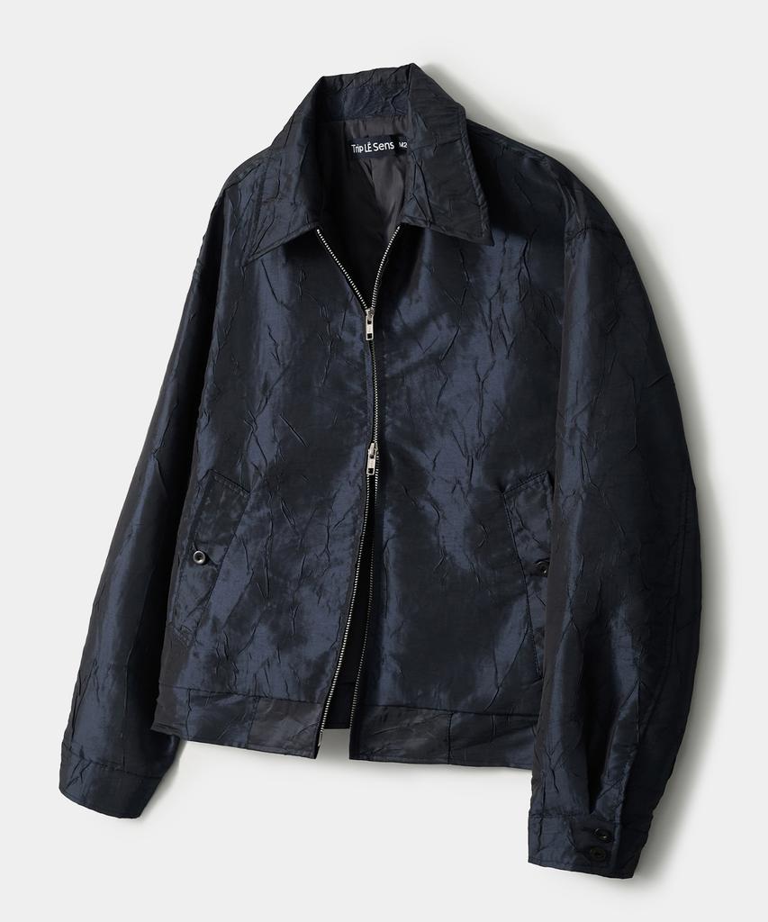 Trip Le Sens Pleated Crop Blouson_Black