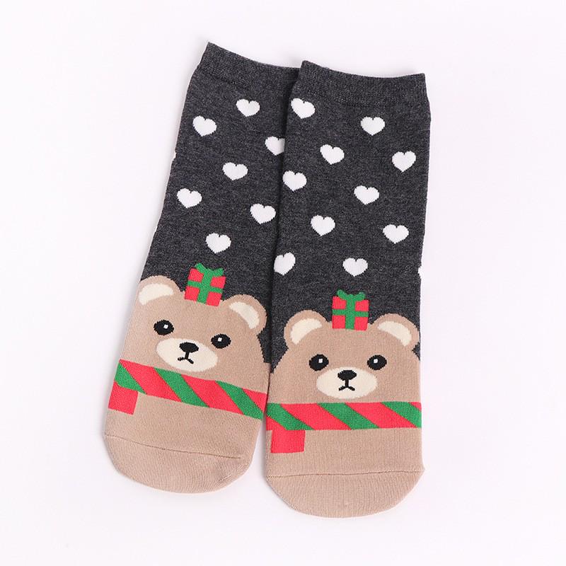 Damskie bawełniane skarpetki świąteczne Śliczne skarpetki średnie Skarpetki na co dzień Skarpetki na podłogę w domu