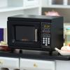 Wooden Dollhouses Microwave Toy For Kids Adults Realistic Kitchen Decors In Black 1/12 Scale Design