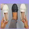 Comfortable And Stylish Women's Flat Slip-on Shoes With Bowknot Design For Everyday Wear