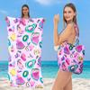 Damen 2-in-1 Faltbarer Strandtuch mit integrierter Tasche Multifunktionale Einzelschulter-Umhängetasche Für Schwimmen Wassersport