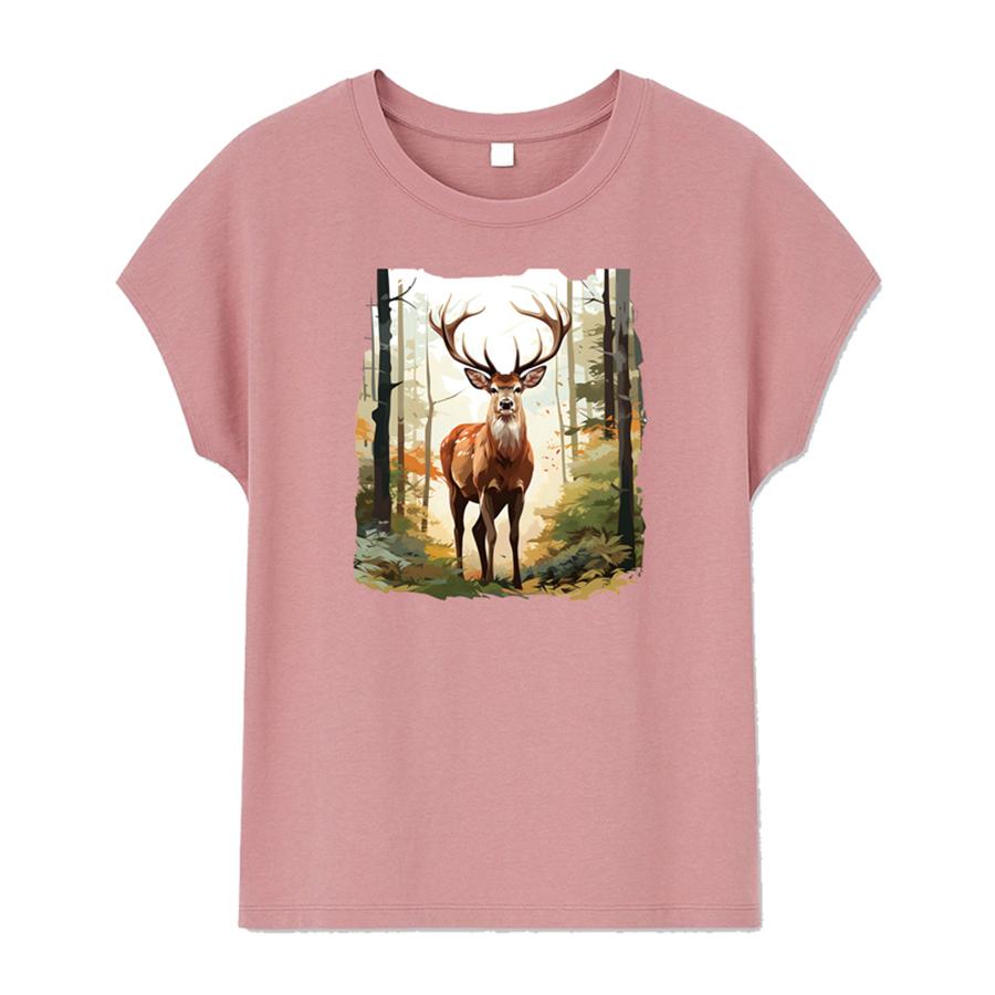Goat In Forest Patches For Clothes Diy Bag Heat Transfer Clothes Stickers Clothing Badges Patches Iron On Decals