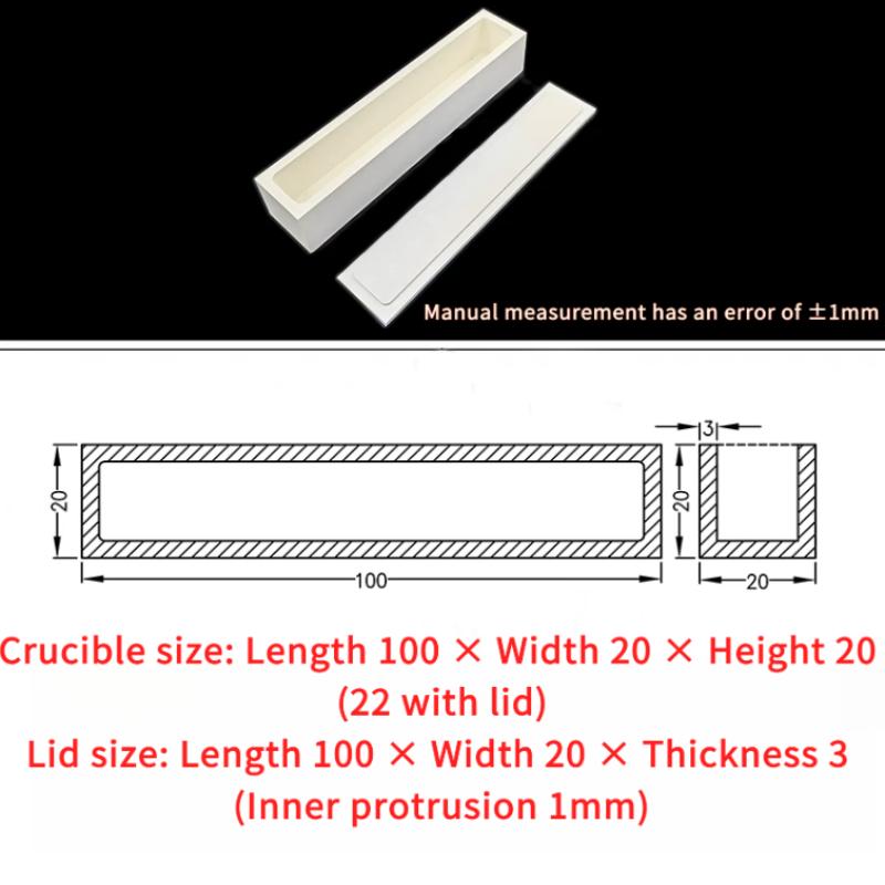High Purity Boron Nitride Crucible With Lid, 2000℃ BN Ceramic Crucible Boat Industrial Vacuum Furnace