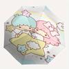 1pc Sanrio Rainbow Little twin stars Cartoon Umbrella, Portable 3-Fold Compact Umbrella, Suitable for Camping, Hiking and Travel, Ideal Easter Birthda