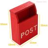1:12 Puppenhaus Miniatur Rot Weiß Briefkasten Feengarten Tür Zubehör Dekoration Möbel Spielzeug