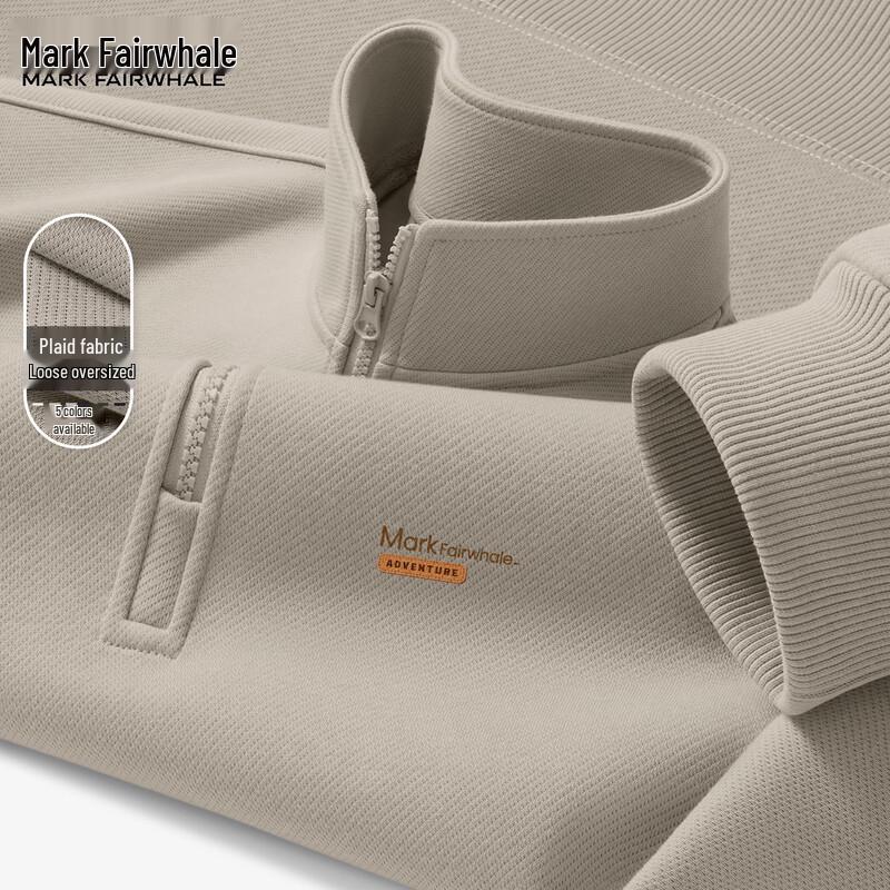 

Mark Fairwhale Men s Loose Fit Half-Zip Stand Collar Sweatshirt 3XL